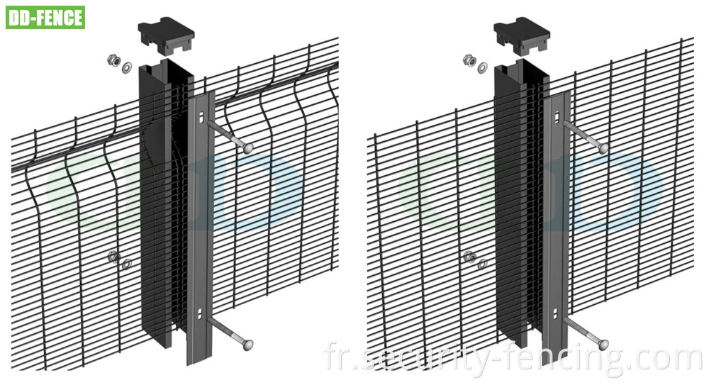 High Security Anti Climb Coup Weld Wire Mesh Fence for Villa Industry Airport Commercial Zone